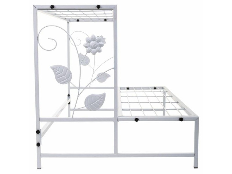 Поставка за Саксия Alexandra House Living Бял Желязо 44 x 44 x 80 cm