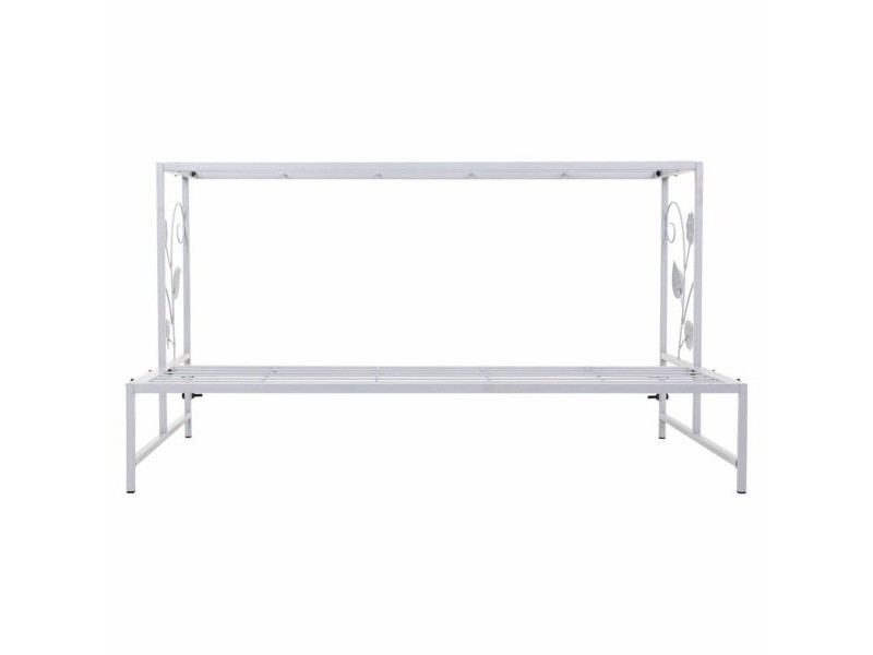 Поставка за Саксия Alexandra House Living Бял Желязо 44 x 44 x 80 cm