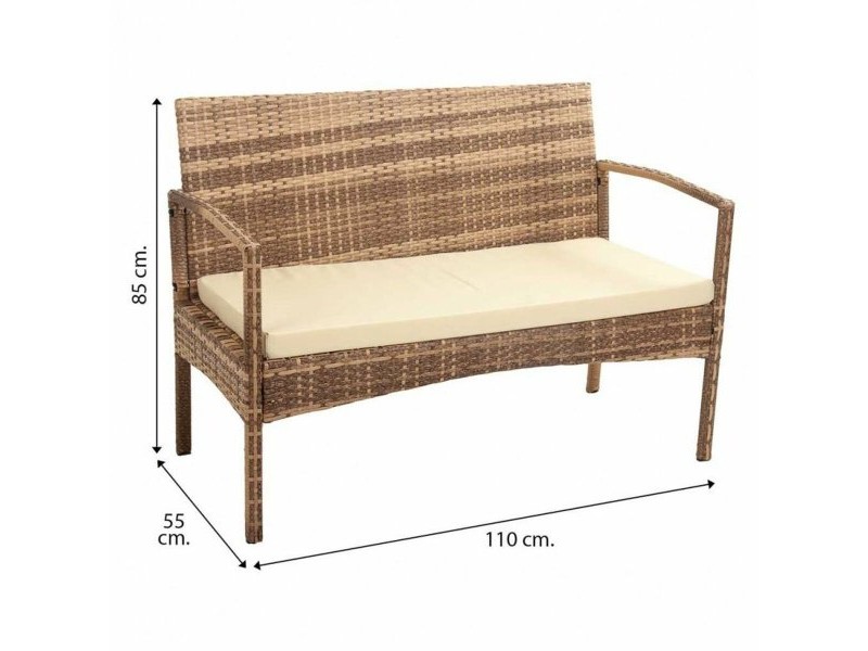 Пейка Alexandra House Living Кафяв 55 x 85 x 110 cm