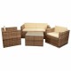 Градински мебели Alexandra House Living Кафяв Естествен 65 x 45 x 75 cm 4 Части