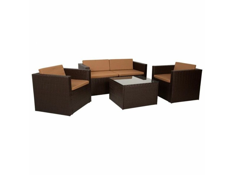 Градински мебели Alexandra House Living Кафяв 65 x 45 x 75 cm 4 Части