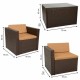 Градински мебели Alexandra House Living Кафяв 65 x 45 x 75 cm 4 Части
