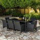 Градински мебели Alexandra House Living Черен 61 x 85 x 58 cm 9 Части