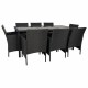 Градински мебели Alexandra House Living Черен 61 x 85 x 58 cm 9 Части