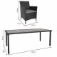 Градински мебели Alexandra House Living Черен 61 x 85 x 58 cm 9 Части