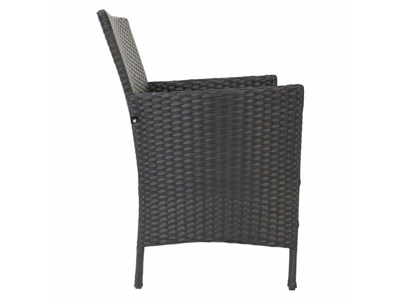 Градински мебели Alexandra House Living Черен 61 x 85 x 58 cm 9 Части