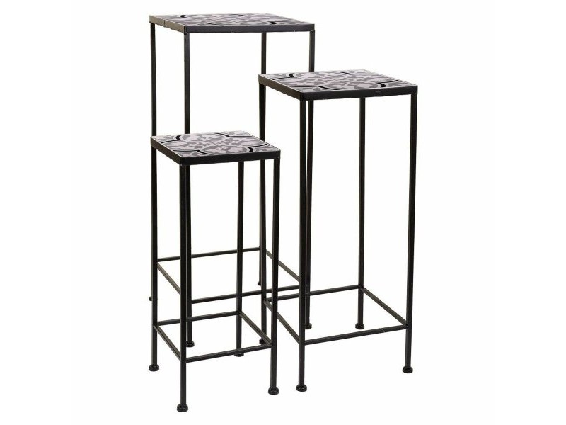 Поставка за Саксия Alexandra House Living Черен Желязо 30 x 68 x 30 cm