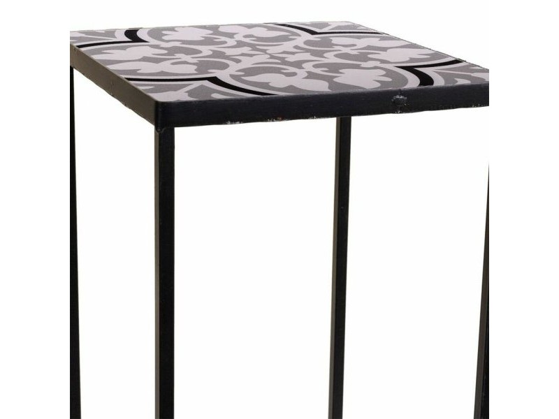 Поставка за Саксия Alexandra House Living Черен Желязо 30 x 68 x 30 cm
