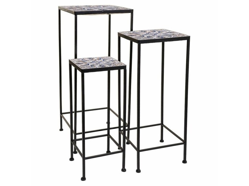 Поставка за Саксия Alexandra House Living Черен Желязо 30 x 68 x 30 cm