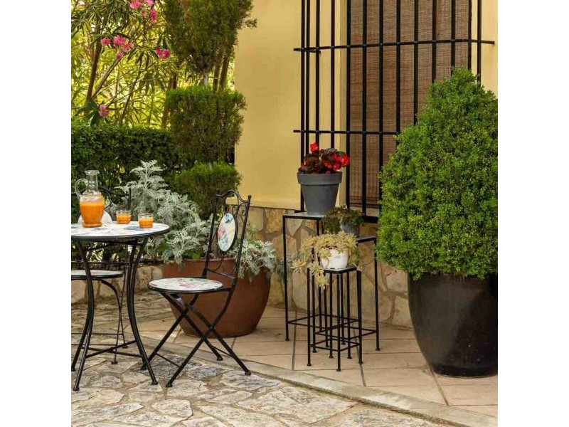 Поставка за Саксия Alexandra House Living Черен Желязо 30 x 68 x 30 cm