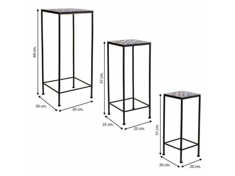 Поставка за Саксия Alexandra House Living Черен Желязо 30 x 68 x 30 cm