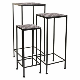 Поставка за Саксия Alexandra House Living Черен Желязо 30 x 68 x 30 cm