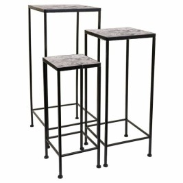 Поставка за Саксия Alexandra House Living Черен Желязо 30 x 68 x 30 cm