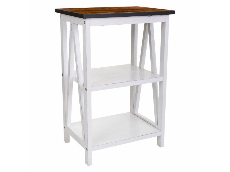 Лавица Alexandra House Living Бял Дърво от пауловния Дървен MDF 30 x 60 x 40 cm