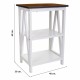 Лавица Alexandra House Living Бял Дърво от пауловния Дървен MDF 30 x 60 x 40 cm