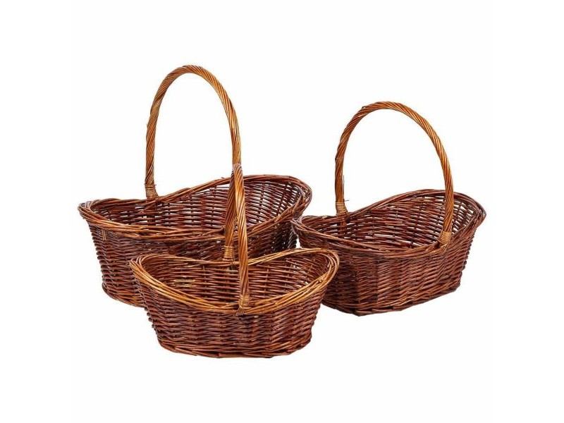 Игра на Кошници Alexandra House Living плетена ракита Върбово дърво 3 Части