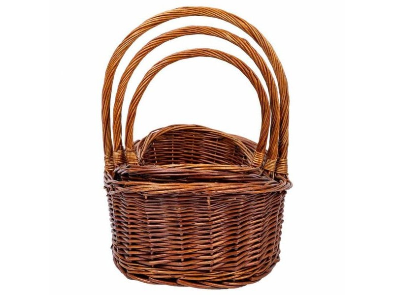 Игра на Кошници Alexandra House Living плетена ракита Върбово дърво 3 Части