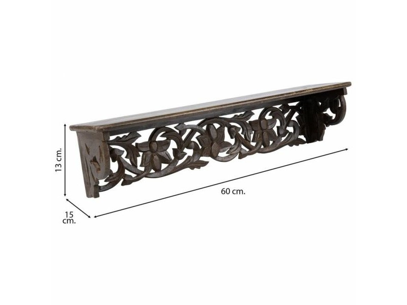 Рафтове Alexandra House Living Сив Дърво манго 15 x 13 x 60 cm
