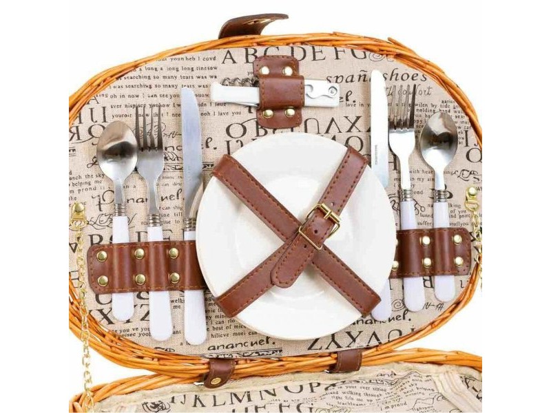 Кошница за Пикник Alexandra House Living Мед плетена ракита