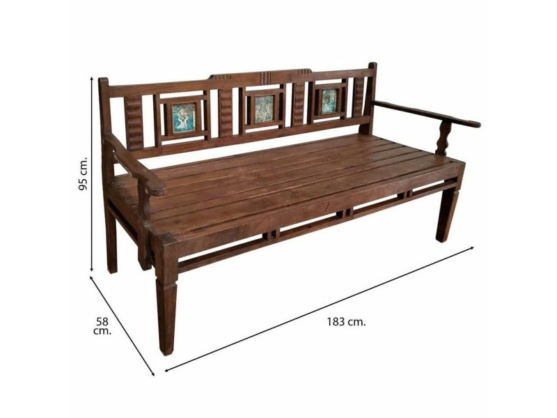 Пейка Alexandra House Living Кафяв Рециклирано дърво 58 x 95 x 183 cm Пейка Alexandra House Living Кафяв Рециклирано дърво 58 x 95 x 183 cm
