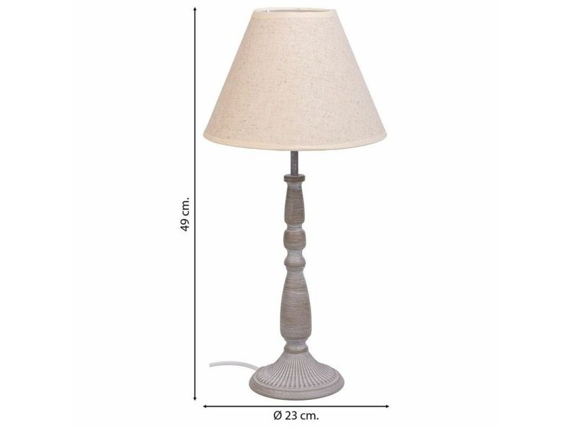 Настолна лампа Alexandra House Living Бял Сив Метал Плат 220-240 V 23 x 49 x 23 cm