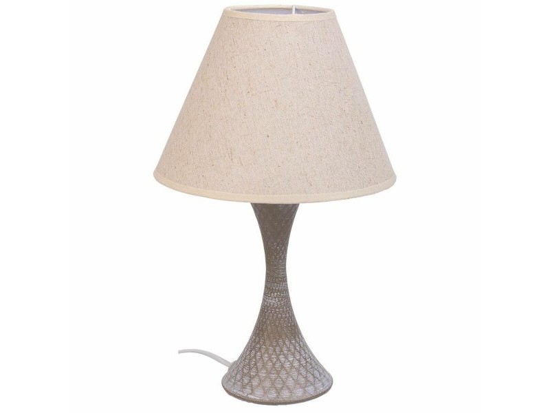 Настолна лампа Alexandra House Living Бял Сив Метал Плат 220-240 V 23 x 38 x 23 cm