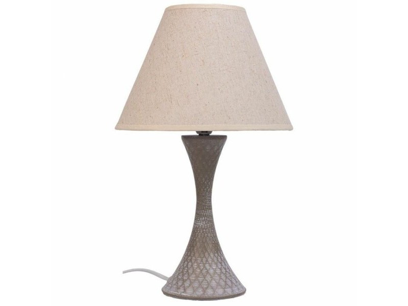 Настолна лампа Alexandra House Living Бял Сив Метал Плат 220-240 V 23 x 38 x 23 cm