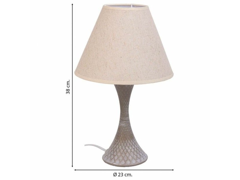 Настолна лампа Alexandra House Living Бял Сив Метал Плат 220-240 V 23 x 38 x 23 cm