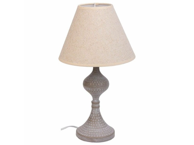 Настолна лампа Alexandra House Living Бял Сив Метал Плат 220-240 V 23 x 41 x 23 cm