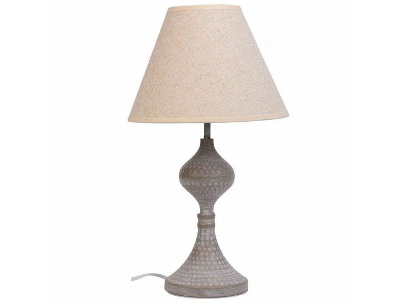 Настолна лампа Alexandra House Living Бял Сив Метал Плат 220-240 V 23 x 41 x 23 cm