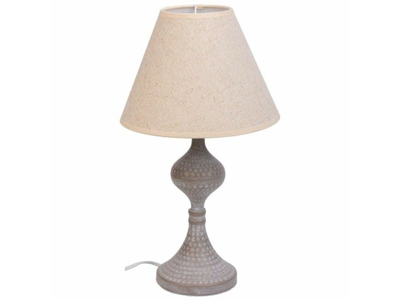 Настолна лампа Alexandra House Living Бял Сив Метал Плат 220-240 V 23 x 41 x 23 cm