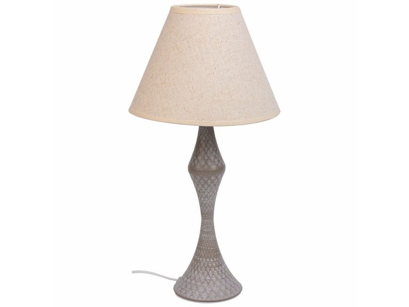 Настолна лампа Alexandra House Living Бял Сив Метал Плат 220-240 V 23 x 46 x 23 cm