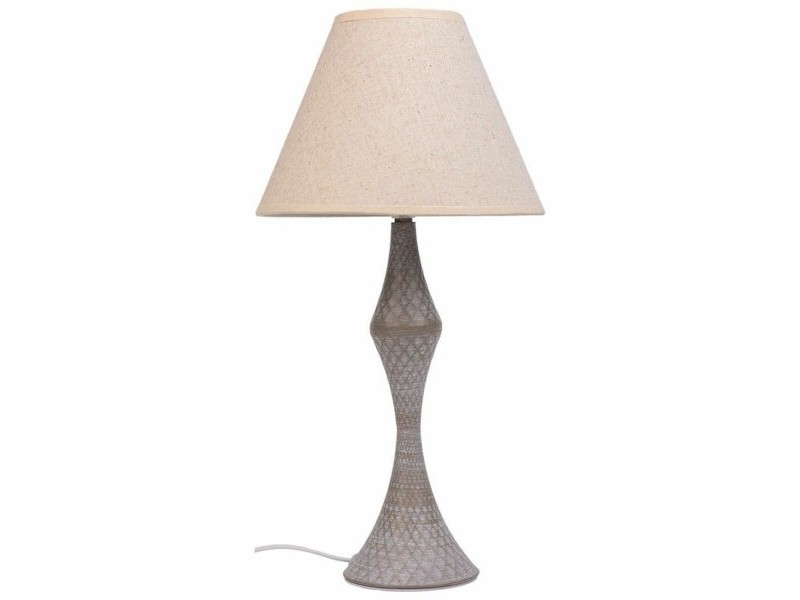 Настолна лампа Alexandra House Living Бял Сив Метал Плат 220-240 V 23 x 46 x 23 cm