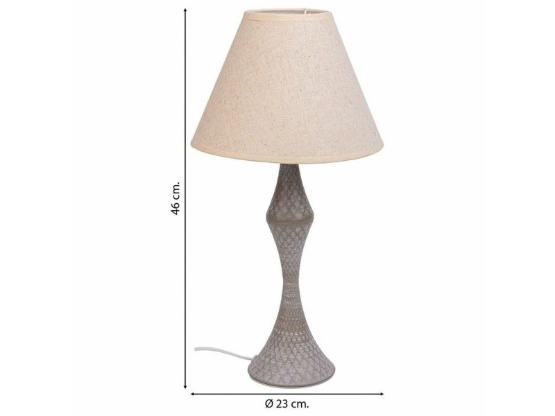 Настолна лампа Alexandra House Living Бял Сив Метал Плат 220-240 V 23 x 46 x 23 cm