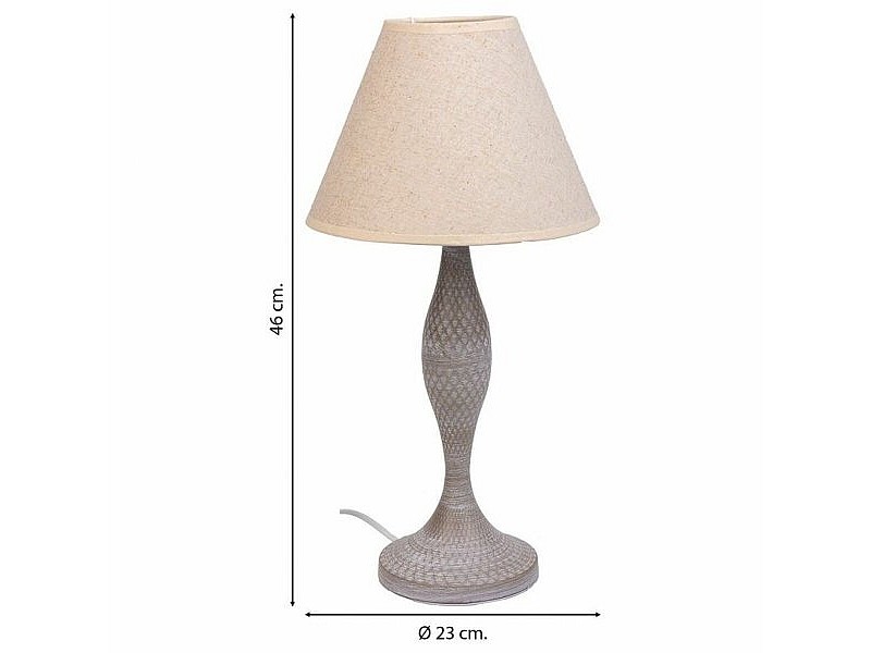 Настолна лампа Alexandra House Living Бял Сив Метал Плат 220-240 V 23 x 46 x 23 cm