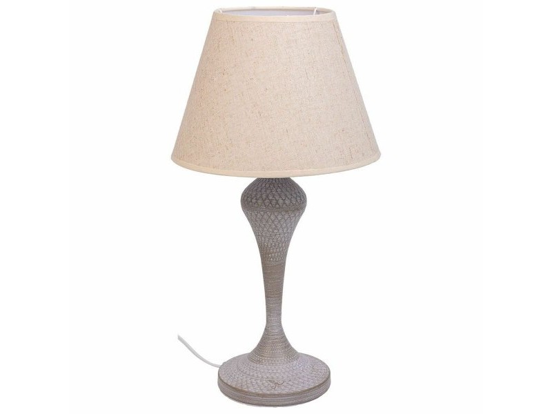 Настолна лампа Alexandra House Living Бял Сив Метал Плат 220-240 V 25 x 46 x 25 cm