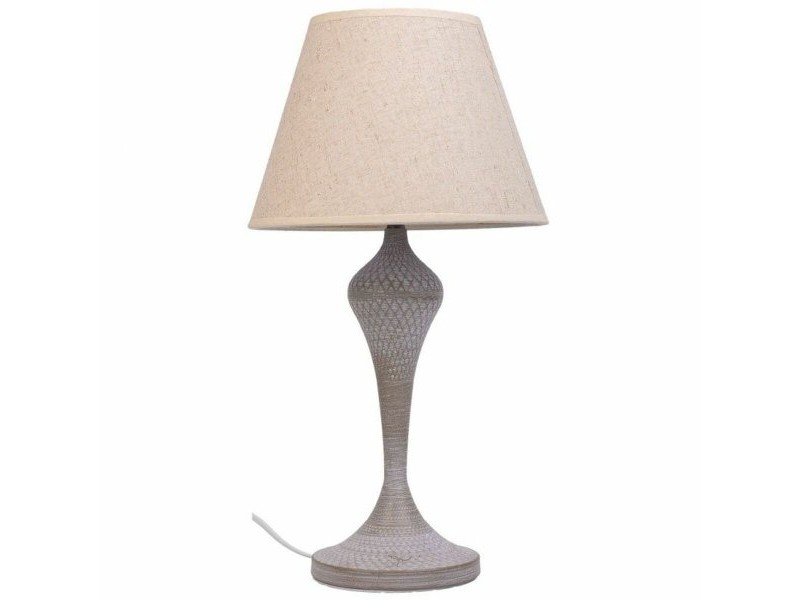 Настолна лампа Alexandra House Living Бял Сив Метал Плат 220-240 V 25 x 46 x 25 cm