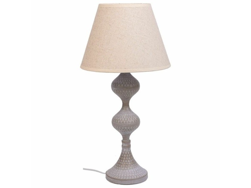 Настолна лампа Alexandra House Living Бял Сив Метал Плат 220-240 V 25 x 50 x 25 cm