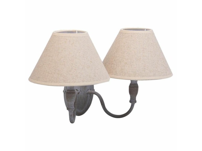 Стенна лампа Alexandra House Living Бял Сив 220-240 V 23 x 28 x 34 cm