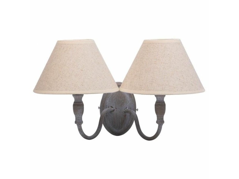 Стенна лампа Alexandra House Living Бял Сив 220-240 V 23 x 28 x 34 cm Стенна лампа Alexandra House Living Бял Сив 220-240 V 23 x 28 x 34 cm