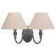 Стенна лампа Alexandra House Living Бял Сив 220-240 V 23 x 28 x 34 cm Стенна лампа Alexandra House Living Бял Сив 220-240 V 23 x 28 x 34 cm