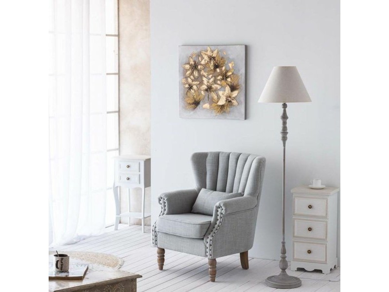 Лампион Alexandra House Living Бял Сив 220-240 V 38 x 154 x 38 cm