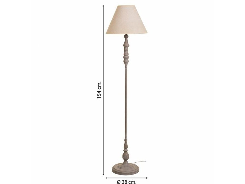 Лампион Alexandra House Living Бял Сив 220-240 V 38 x 154 x 38 cm