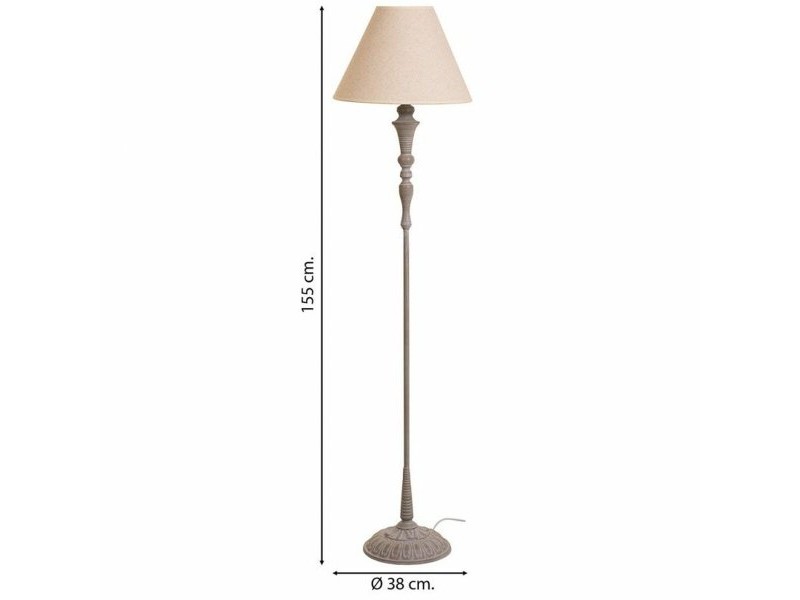 Лампион Alexandra House Living Бял Сив 220-240 V 38 x 154 x 38 cm