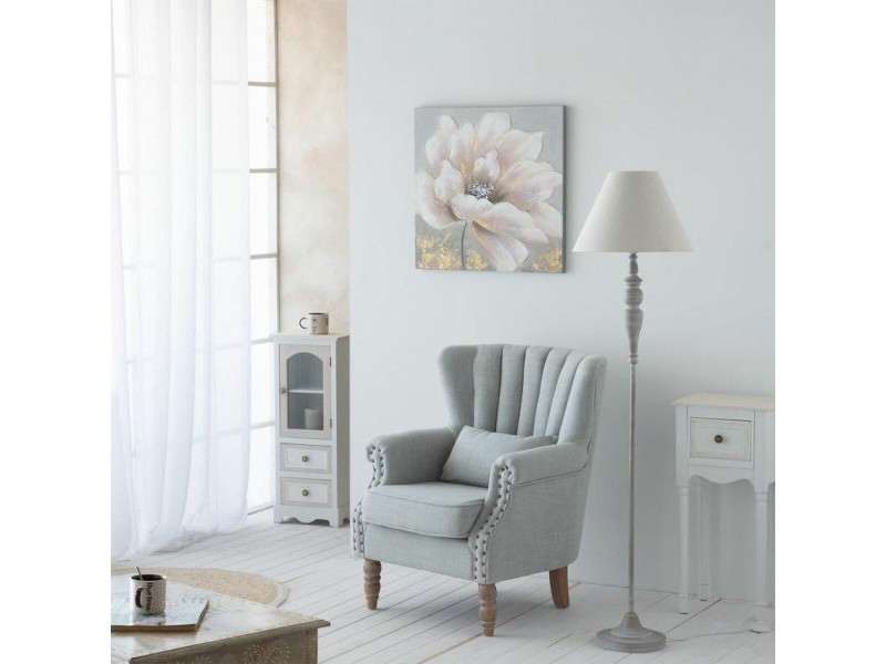 Лампион Alexandra House Living Бял Сив 220-240 V 38 x 150 x 38 cm