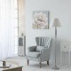 Лампион Alexandra House Living Бял Сив 220-240 V 38 x 150 x 38 cm
