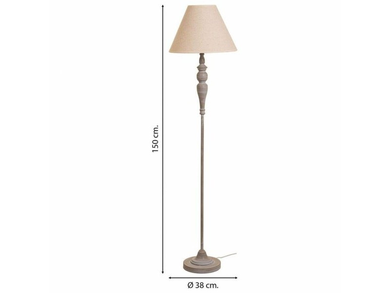 Лампион Alexandra House Living Бял Сив 220-240 V 38 x 150 x 38 cm