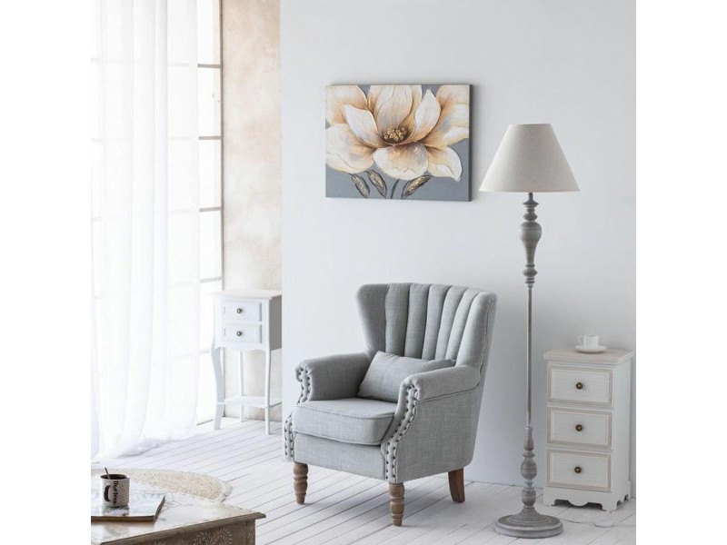 Лампион Alexandra House Living Бял Сив 220-240 V 38 x 155 x 38 cm