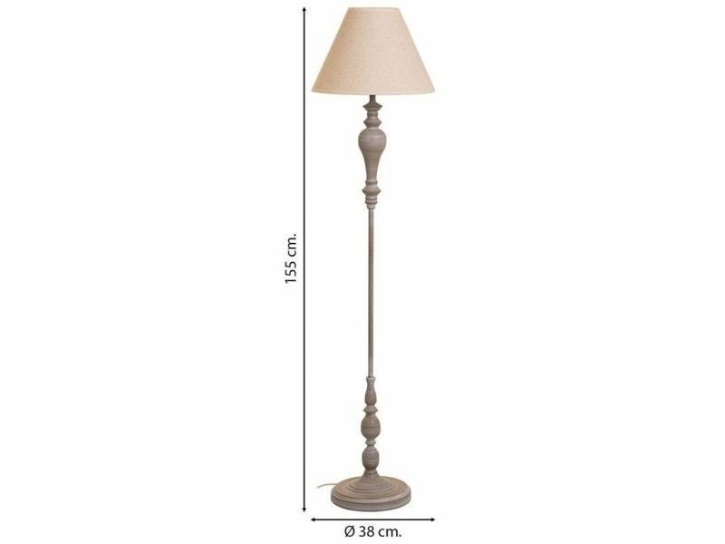 Лампион Alexandra House Living Бял Сив 220-240 V 38 x 155 x 38 cm