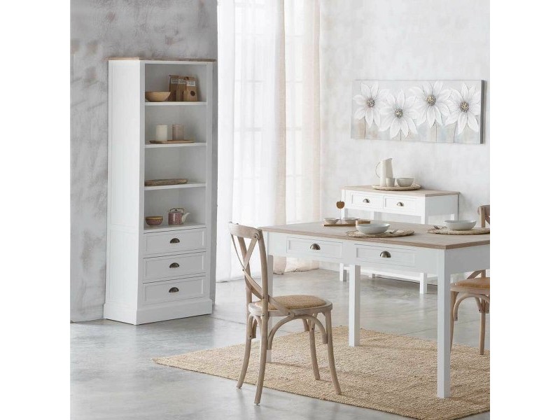 Лавица Alexandra House Living Бял Кафяв Цинкова Сплав Дървен MDF 40 x 180 x 63 cm